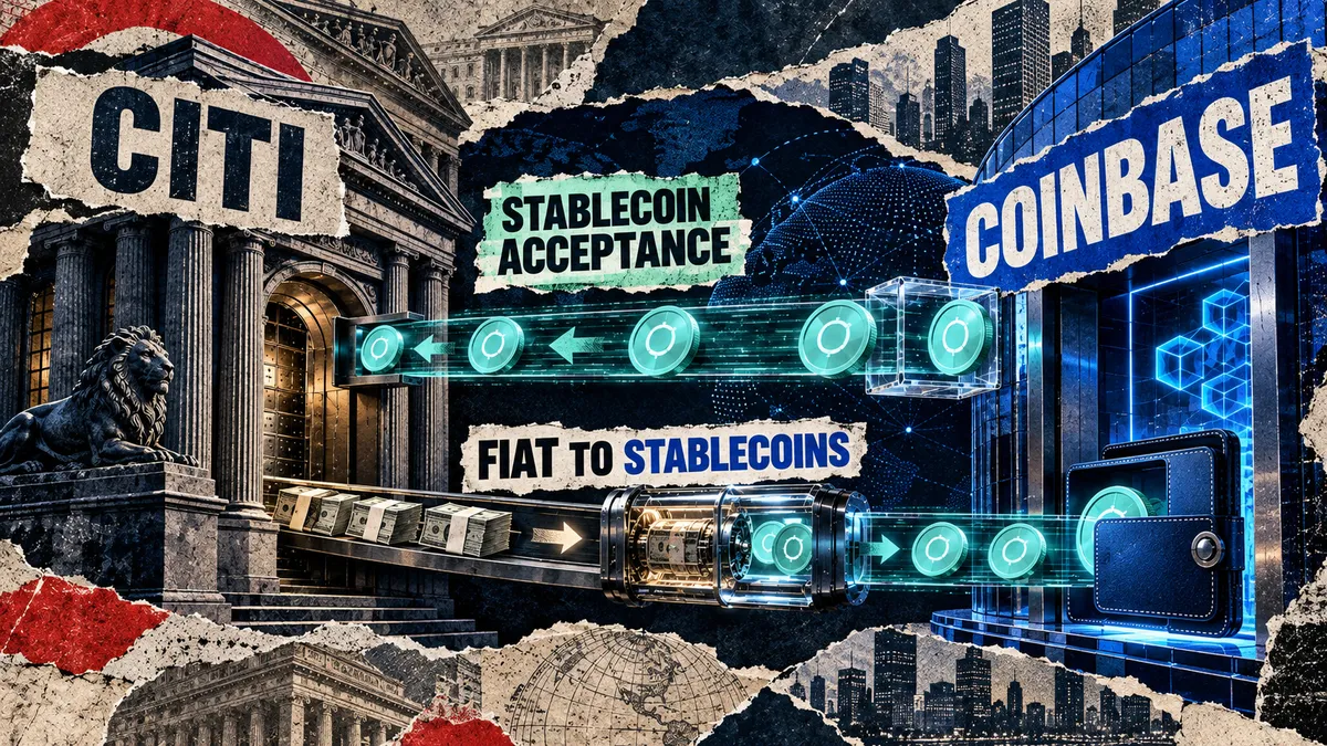 Citi integrates Coinbase for new stablecoin infrastructure in banking