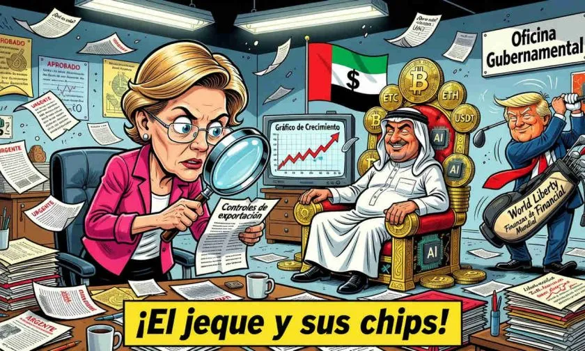 Elizabeth Warren cuestiona relajación de controles de exportación tras inversiones cripto de Trump