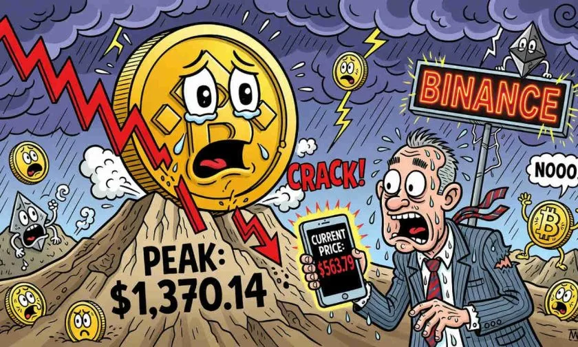 BNB se aferra a los $563 mientras las medias móviles marcan un camino bajista persistente