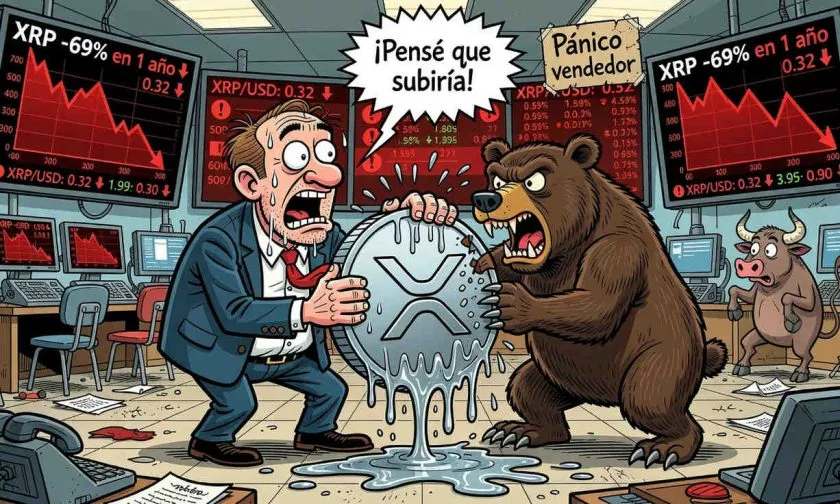 XRP cae por debajo de $1,00 y acumula un descenso del 69% en 12 meses