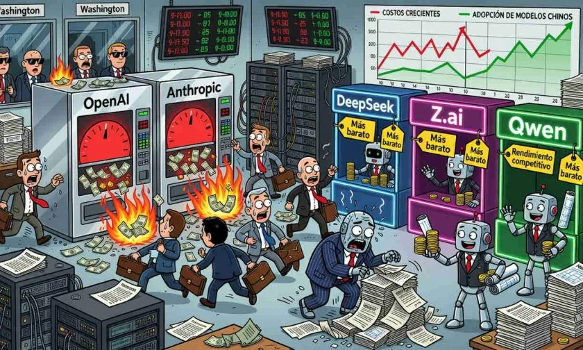 Modelos chinos de IA ganan terreno en EE. UU. mientras OpenAI y Anthropic elevan costos
