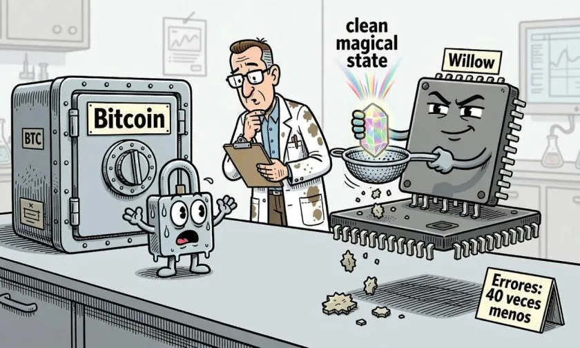 Procesador Willow de Google reduce errores y aleja riesgos para Bitcoin