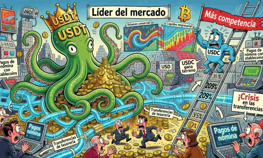 Tether sigue liderando el mercado de stablecoins a pesar del crecimiento de USDC