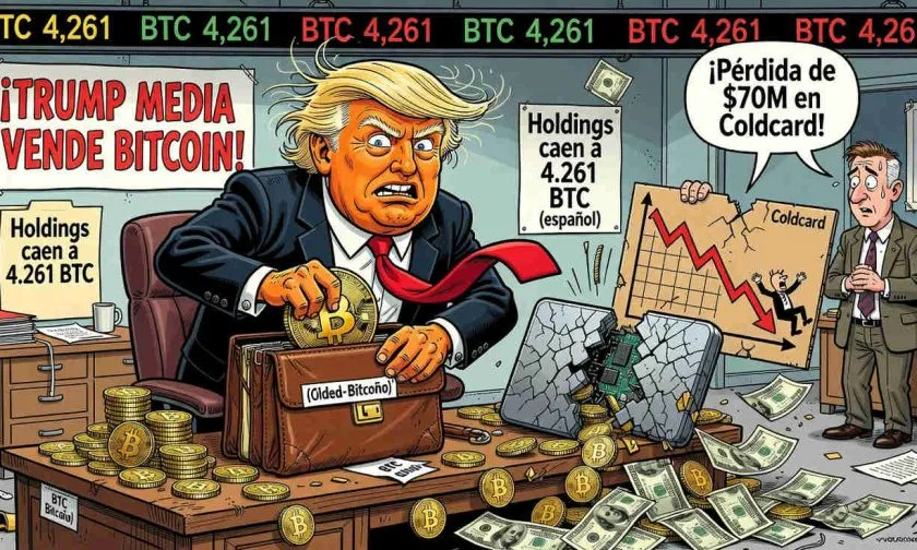 Trump Media reduce sus tenencias de Bitcoin a 4.261 BTC tras un movimiento inesperado