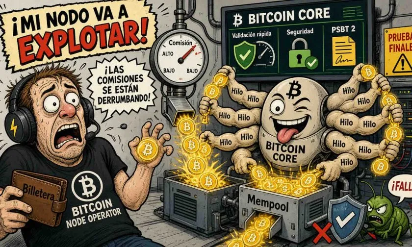Bitcoin Core 32 promete acelerar validación de bloques y ajustar comisiones