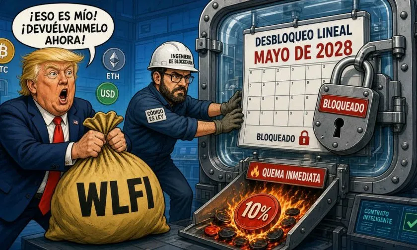 Los tokens WLFI vinculados a Trump quedan bloqueados hasta 2028