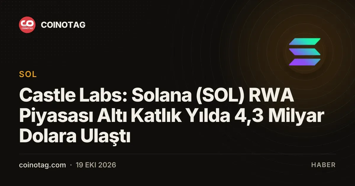 Solana RWA piyasasi Castle Labs verilerine gore 4,3 milyar dolara yukseldi
