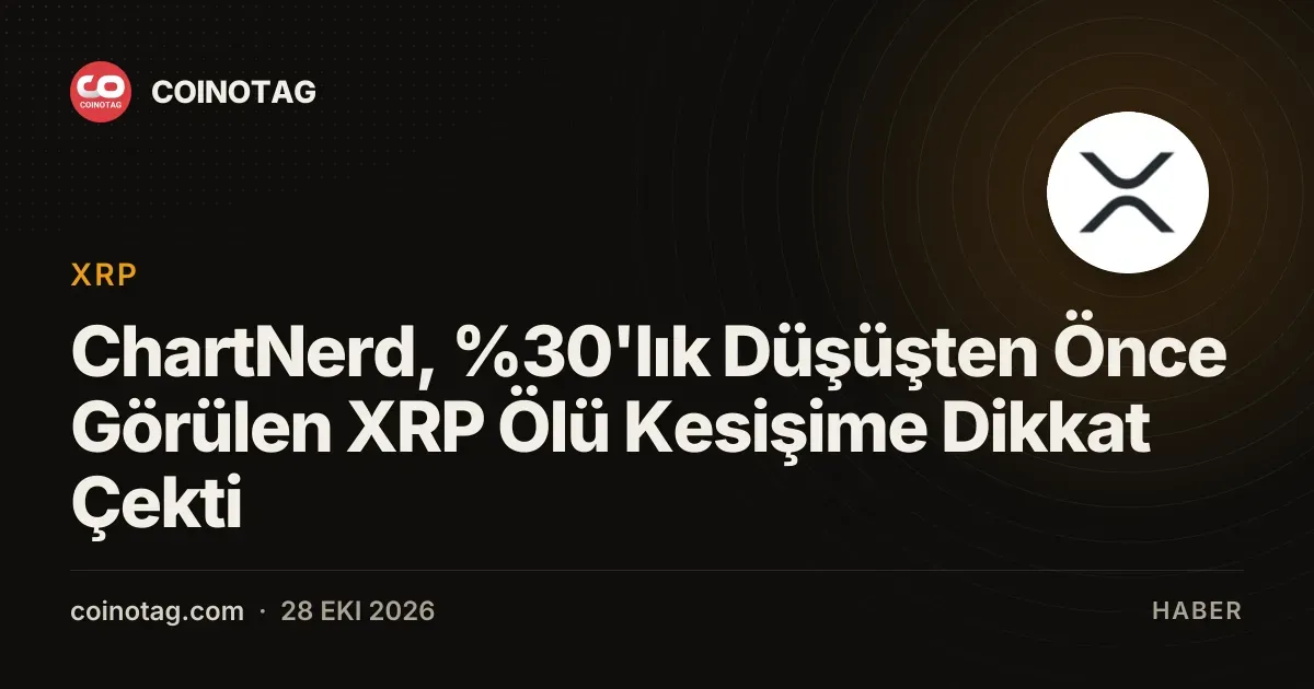 XRP fiyatı 1,33 dolar seviyesindeyken ChartNerd ölü kesişim uyarısı yaptı
