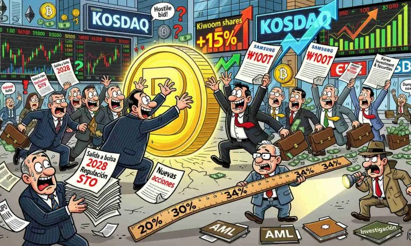 Kiwoom busca entrar en Bithumb mientras exchange atrasa su IPO hasta después de 2028