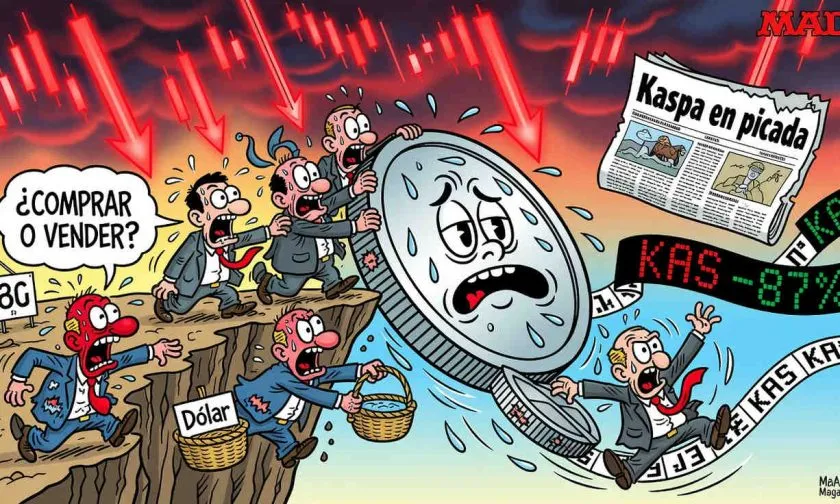 Kaspa cae un 1,95% y se acerca a mínimos históricos