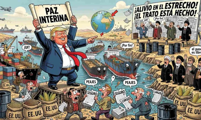 Trump dice que Irán no cobrará peajes a petroleros en el estrecho de Ormuz