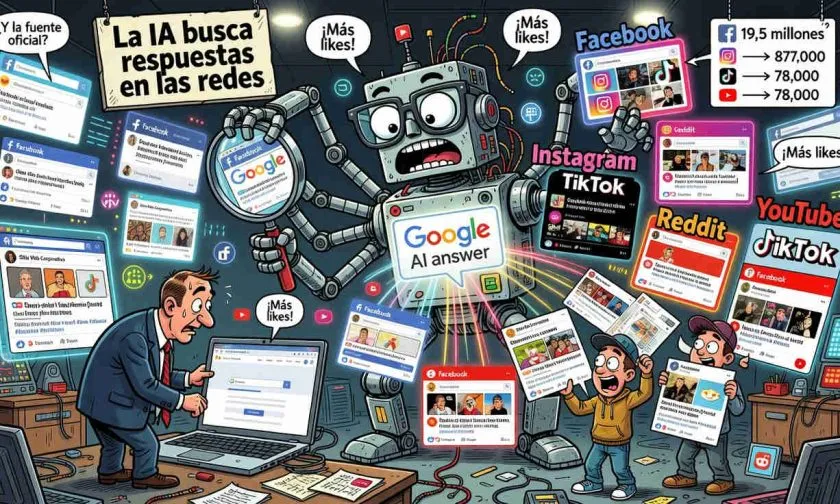 Google AI Overviews se apoyan cada vez más en Facebook, revela investigación