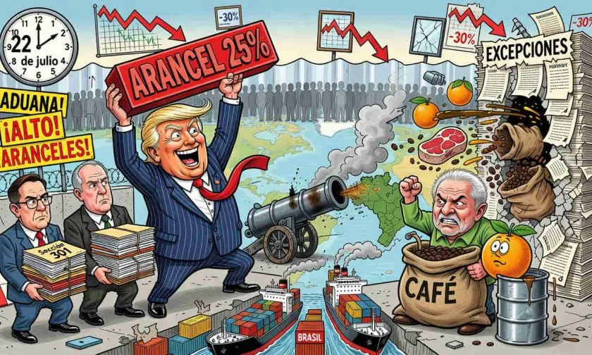Trump impone aranceles del 25% a Brasil y prepara una ofensiva comercial global