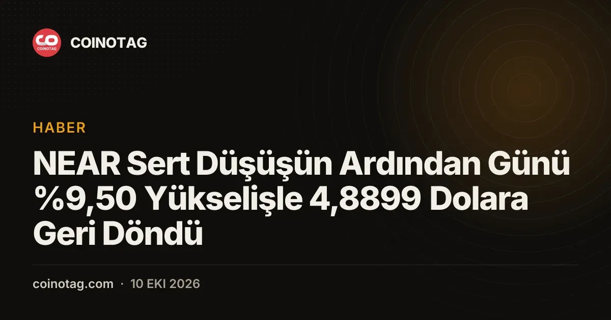NEAR toparlanma sürecinde 5,15 dolar direncini hedefliyor