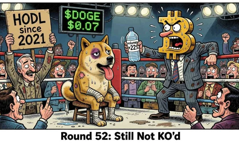 Dogecoin se aferra a los $0.07: ¿Rebote técnico o último aliento?