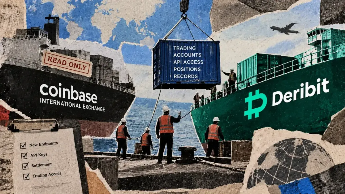 Coinbase's transition from Deribit ends International Exchange trading access