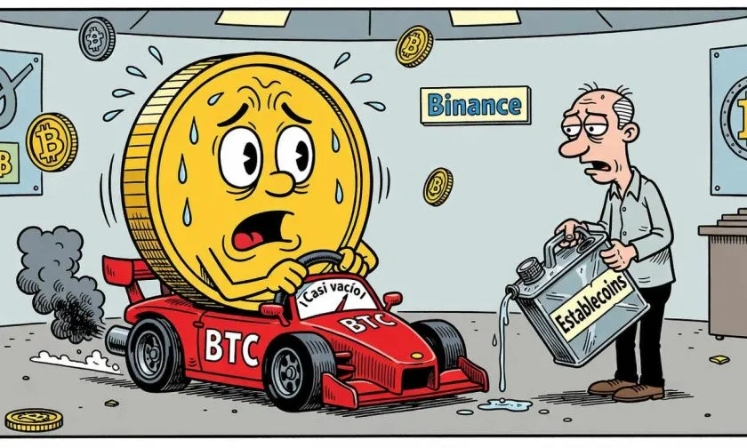 Reservas de stablecoins en Binance caen a USD $41.600 millones, afectando a Bitcoin