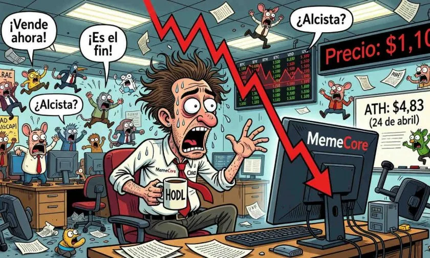 MemeCore $M sufre un desplome del 77% desde su ATH, pero hoy rebota un 10%