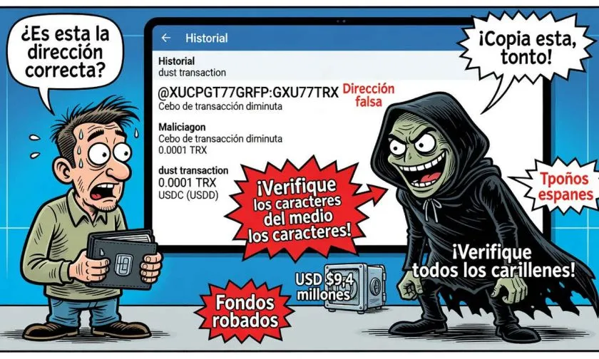 Usuarios de Tron pierden USD $9,4 millones por ataque de envenenamiento de direcciones