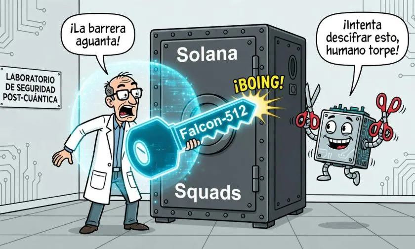 Squads prueba Falcon-512 en Solana para votaciones multisig