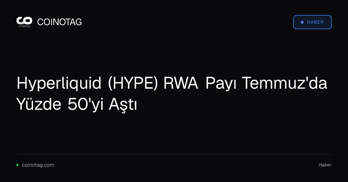Hyperliquid (HYPE) RWA Payı Temmuz'da Yüzde 50'yi Aştı