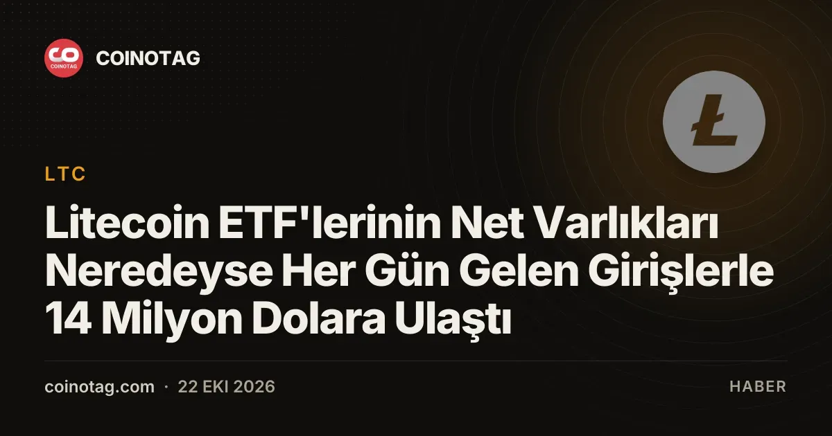 Litecoin ETF'lerinin varlıkları Eylül sonunda 14 milyon dolara yükseldi