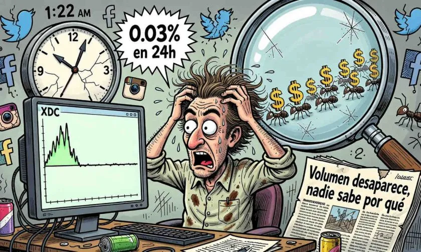 XDC en caída libre: el token de XinFin acumula pérdidas semanales del -4,79% sin rastro de compradores