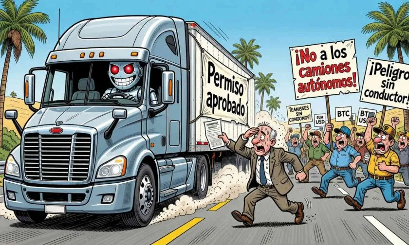 Pruebas de camiones autónomos en California avanzan mientras Teamsters demanda al DMV
