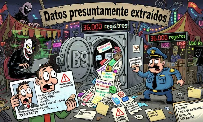 B9 Neobank enfrenta una denuncia no verificada por exposición de 36.000 registros