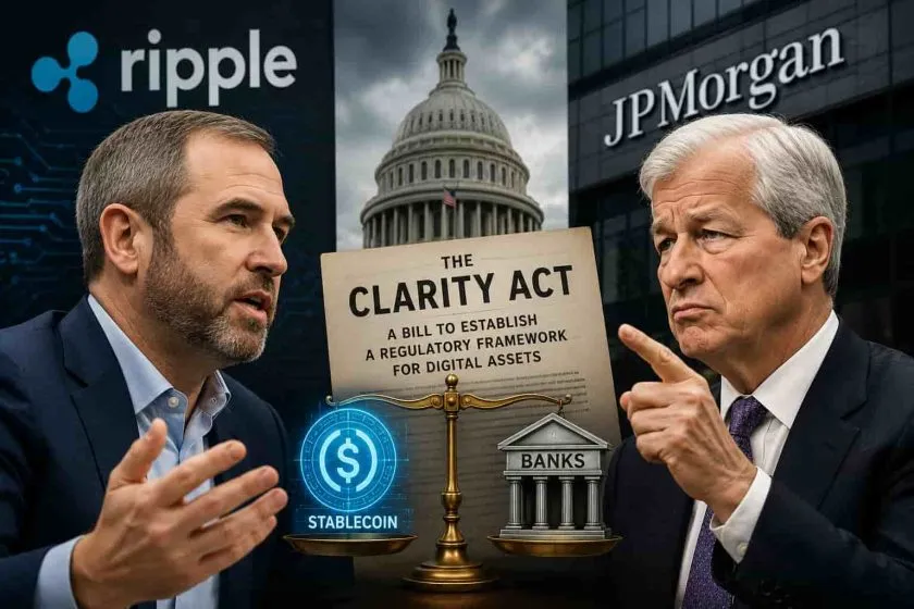 CEO de Ripple acusa que Jamie Dimon de JPMorgan tergiversa debate sobre CLARITY Act