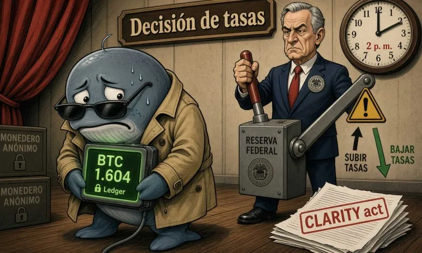 Ballena misteriosa mueve USD $122 millones en Bitcoin antes de la decisión de la Fed