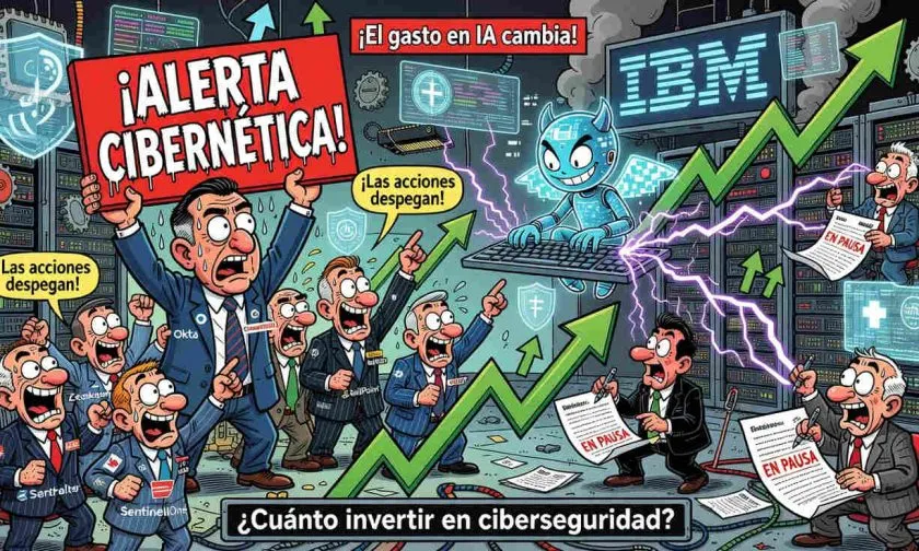 Acciones de ciberseguridad se disparan tras las advertencias de IBM sobre el gasto en IA