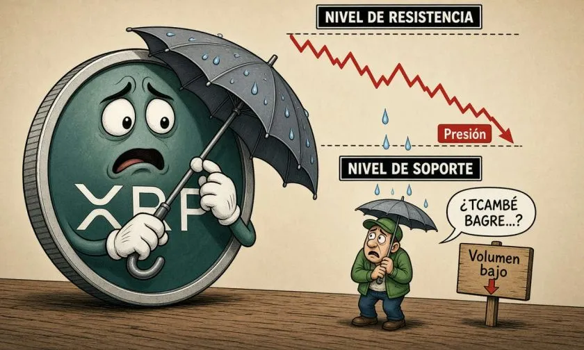 XRP cotiza a USD 1,32 tras una baja del 0,80% y un volumen reducido