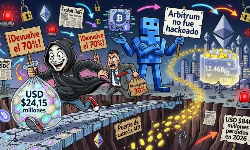 DEX de Arbitrum, AFX Trade, pierde USD $24,15 millones en un hackeo y ofrece 30% al atacante