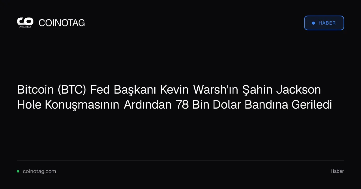 Bitcoin (BTC) 78 bin dolara geriledi, Fed Başkanı Warsh enflasyona dikkat çekti