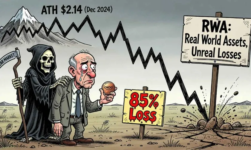 ONDO cae un 2,43% y pone a prueba soporte clave en USD $0,314