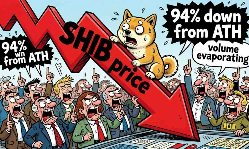 Shiba Inu (SHIB) retrocede 2.33% mientras volumen diario cae 34%