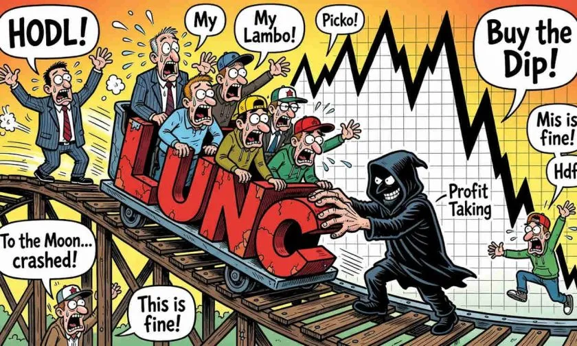 LUNC se desploma un 7.6% tras romper soportes clave: ¿corrección o cambio de tendencia?