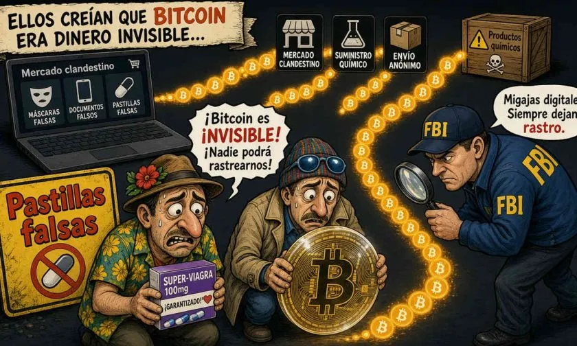 FBI vincula retiros de Bitcoin a red de opioides tras 12 sobredosis y 3 muertes