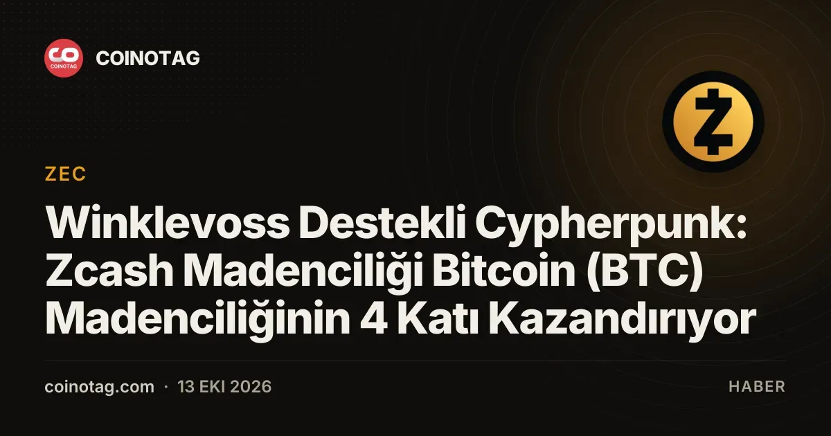 Zcash madenciliği megawatt saat başına 1.000 dolar kazandırıyor