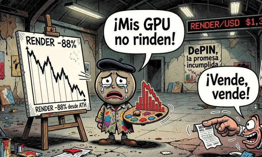 Render se desploma un 88% desde su máximo histórico en medio de un volumen crítico
