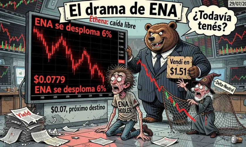 ENA en picada: el activo digital prolonga su calvario y pierde otro 6% en 24 horas