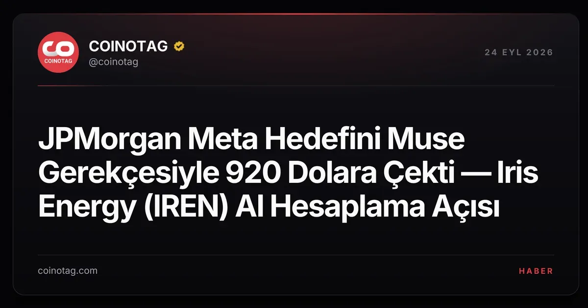 JPMorgan, Muse AI etkisiyle Meta'nın hedef fiyatını 920 dolara yükseltti