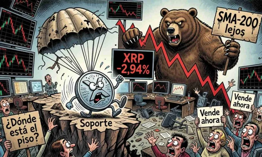 XRP se deprecia 2,94% a USD $1,03 mientras volumen crece 40%