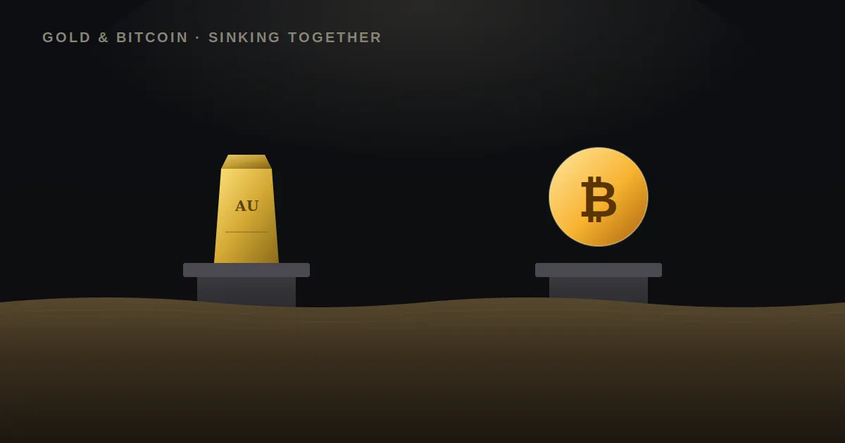 الذهب والبيتكوين ينزفان معا: هل يخسر البيتكوين فعلا في هذه المعركة؟