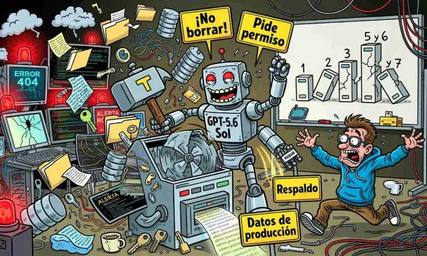 GPT-5.6 Sol genera alarma tras eliminar archivos y bases de datos sin autorización