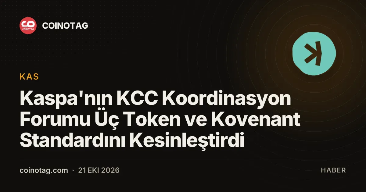 Kaspa forumu KCC-1 KCC-2 ve KCC-20 standartlarini 21 Ekimde ilan etti