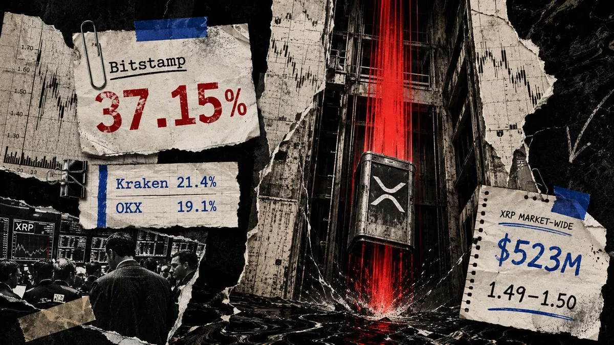 Bitstamp's 37% XRP plunge contrasts with stable wider market conditions