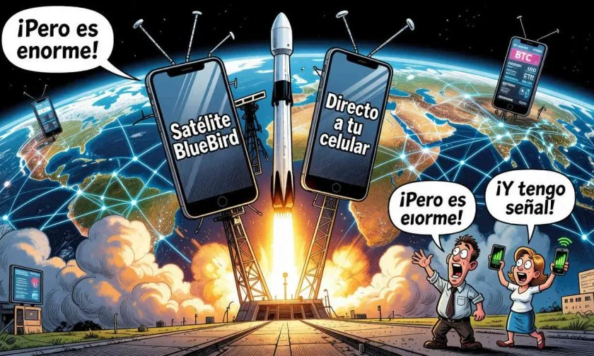 SpaceX expande constelación BlueBird a 13 satélites para internet celular desde el espacio