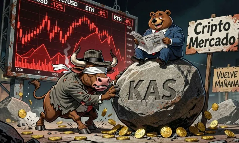 Kaspa (KAS) muestra un rebote del 5,12% en 24 horas tras dos años de corrección